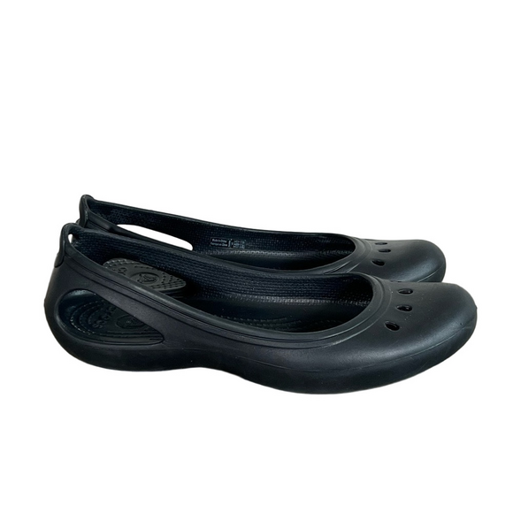 Crocs Kadee Flat Black Ballerina Inspired Women's Slip On Shoe Size 8 #B1807 - Picture 1 of 8